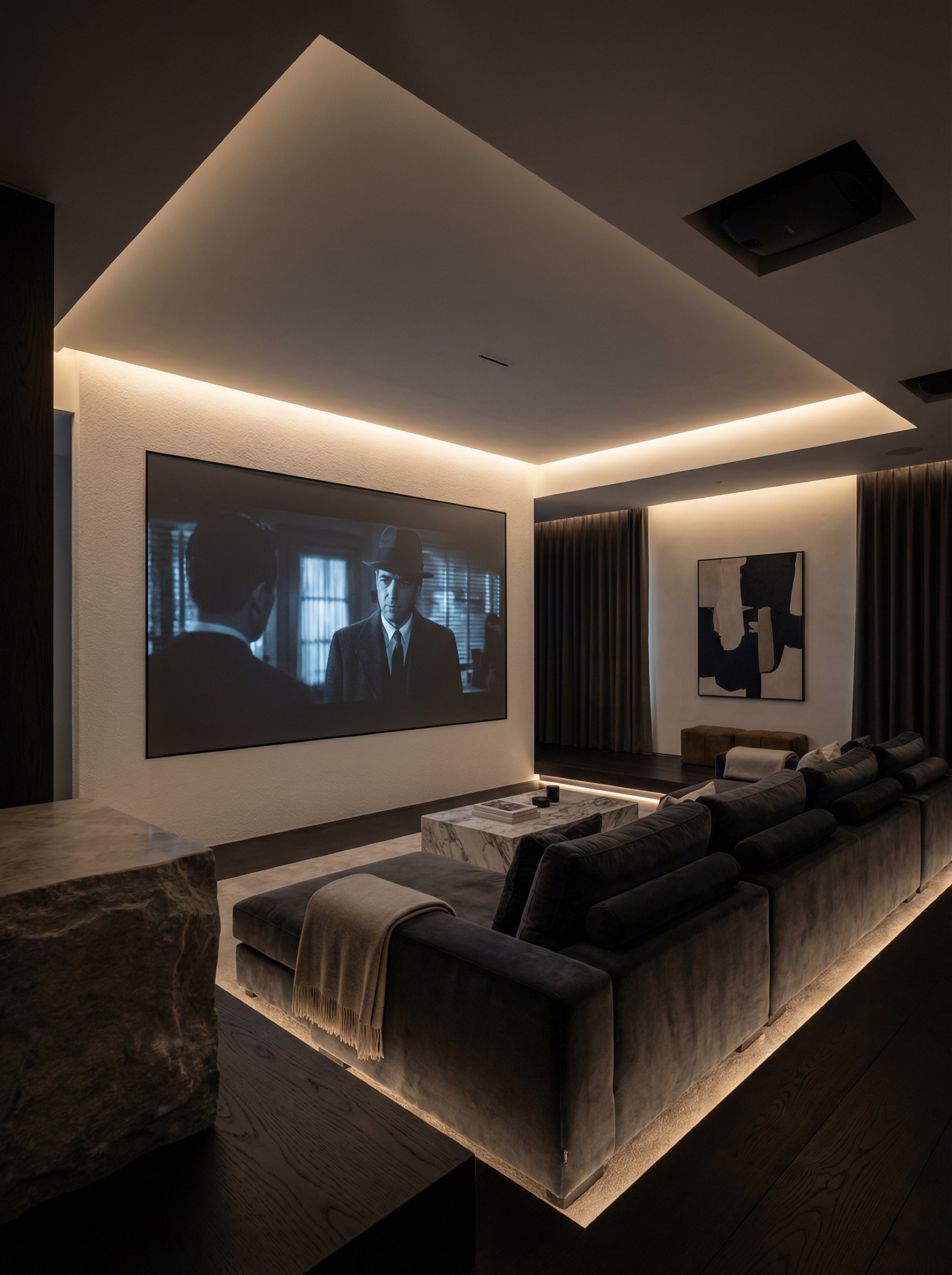 Heimkino im Wohnzimmer mit Dolby Atmos